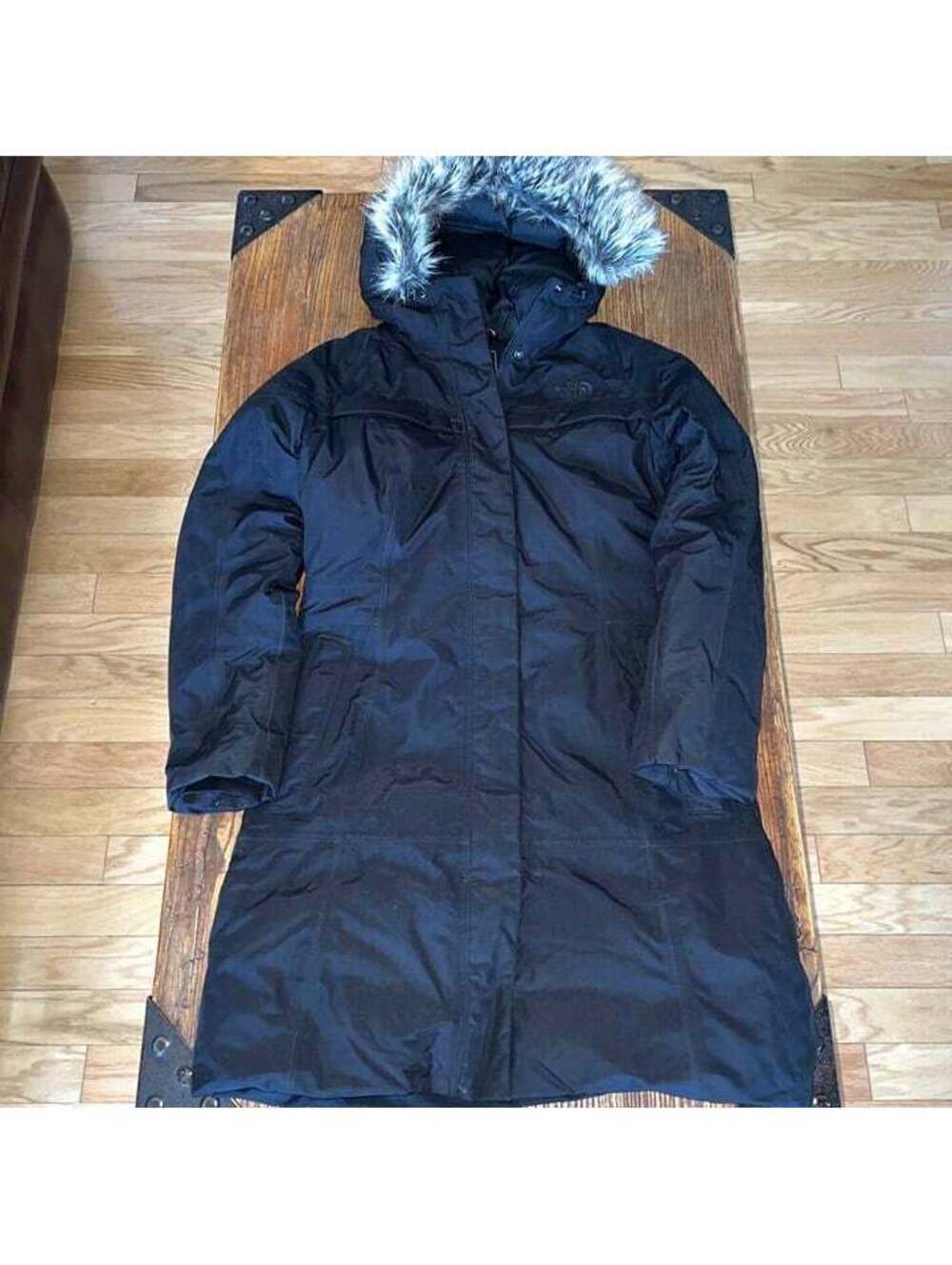 The North Face Arctic Parka M black down long puffer jacket